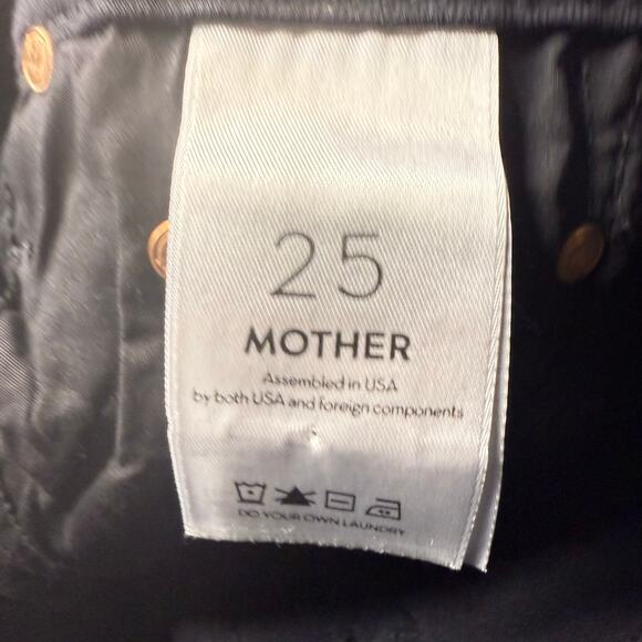 Mother High Waisted Looker Ankle Fray jeans, Beaded Stripe, Guilty Flash, Sz 25 - Picture 9 of 16